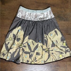 CAbi Treasure Knee-Length A-Line Skirt with Pleats